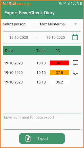 Body Temperature・Fever Tracker screenshot