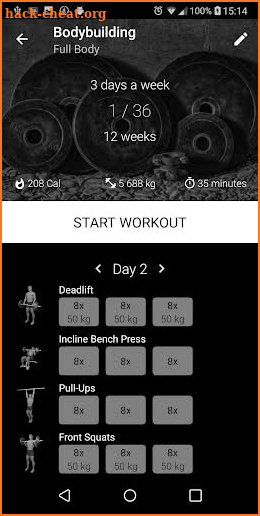 Bodybuilding. Free Weight Workout screenshot