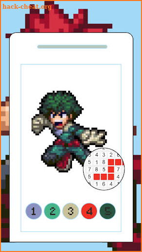 Boku No Hero Pixel Art MHA Color By Number screenshot