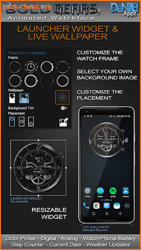 Bold Gears HD Watch Face Widget & Live Wallpaper screenshot