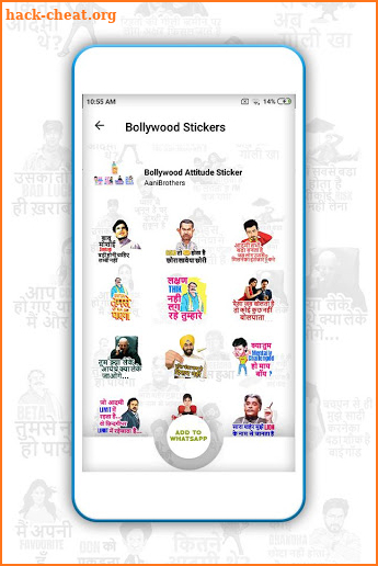 bollywood stickers for whatsapp screenshot