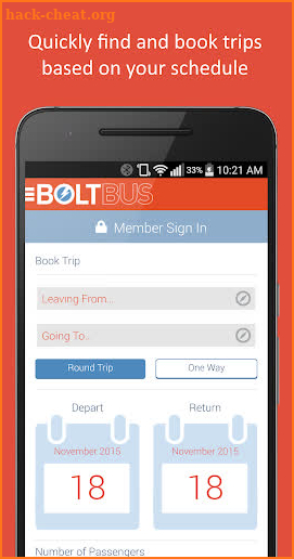 BoltBus screenshot