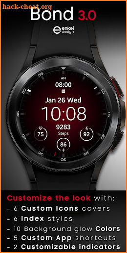 Bond 3.0 - digital watch face screenshot
