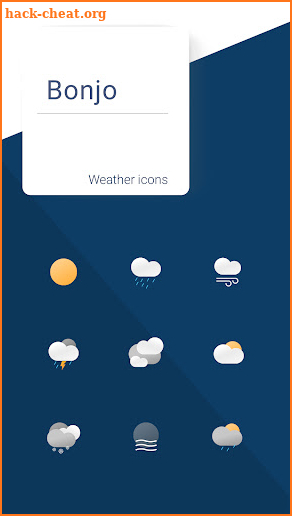 Bonjo weather icons screenshot