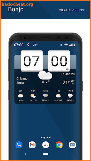 Bonjo weather icons screenshot