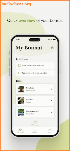 Bonsai Care App screenshot