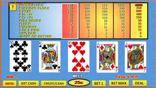 Bonus and Double Bonus Video Poker screenshot