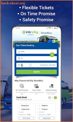 Book Bus Tickets Online - IntrCity Bus App screenshot