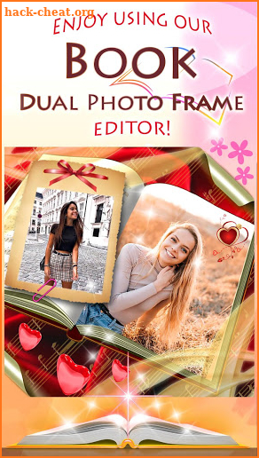 Book Dual Photo Frame 📖 Two Picture Collage screenshot