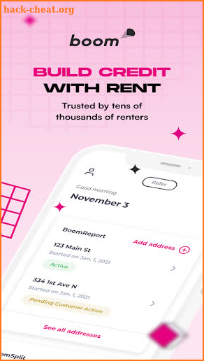 Boom - Build credit with rent. screenshot