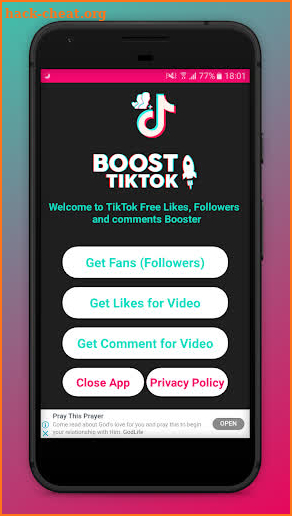 BoostTik. tok Get Free Follower,Likes and Comment screenshot