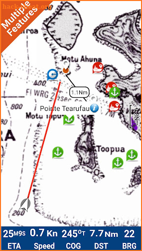Bora Bora Islands GPS Charts screenshot