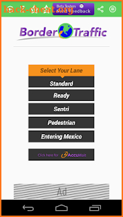 Border Traffic App screenshot