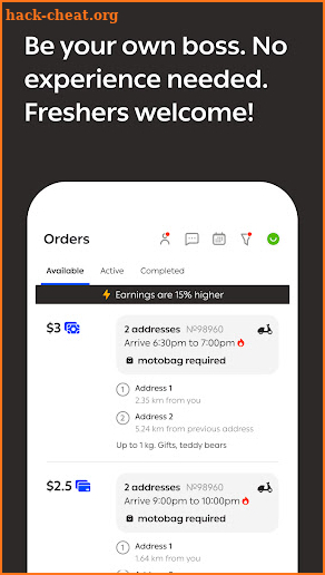 Borzo Delivery Partner App screenshot