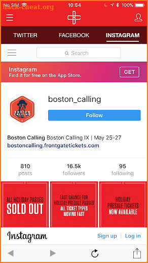 Boston Calling Music Festival screenshot