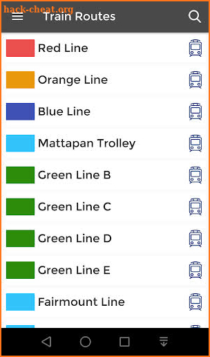 Boston Metro Transit Tracker screenshot