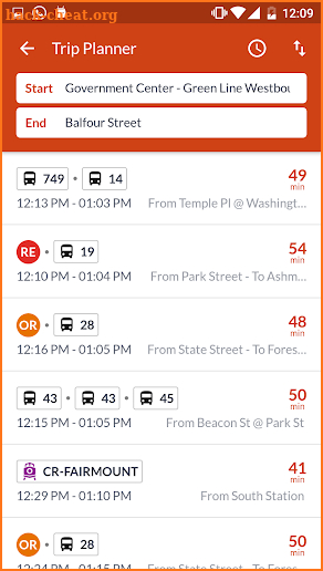 Boston Transit: MBTA Bus, Subway & Rail Tracker screenshot