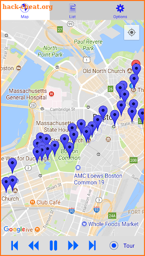 Boston Walking GPS Audio Tour screenshot