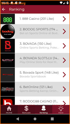 Bovada Mobile Tools 2019 screenshot