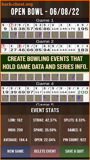 BowlSK - Bowling Score Keeper screenshot
