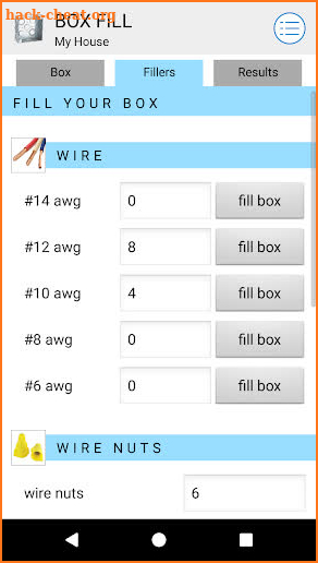 Box Fill Calculator Free screenshot