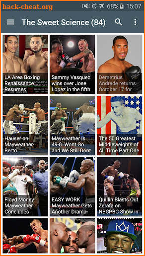 Boxing news screenshot
