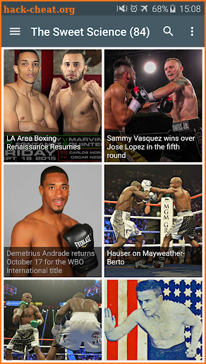 Boxing news screenshot
