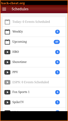 Boxing Schedule by FightNights screenshot