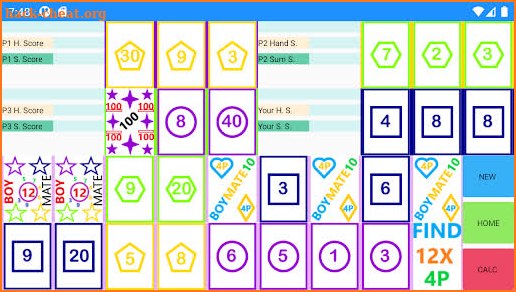 Boymate10 Find12X 4P - Brain Card Game screenshot