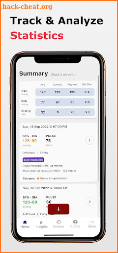 BP: Blood Pressure Tracker App screenshot