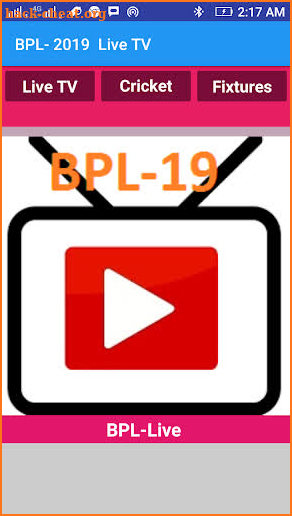 BPL 2019 Live TV screenshot