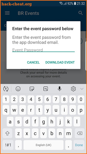 BR Events screenshot