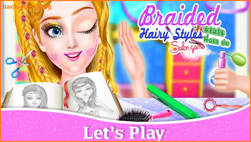 Braided hairstyles Girls Hairdo Salon Game screenshot