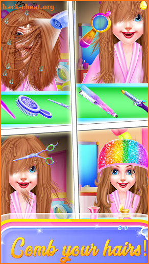 Braided princess hair salon screenshot