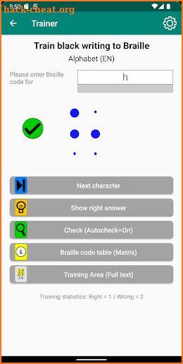 Braille Trainer screenshot