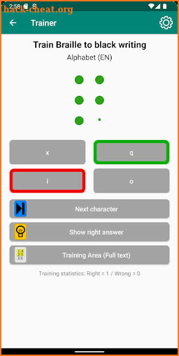 Braille Trainer screenshot