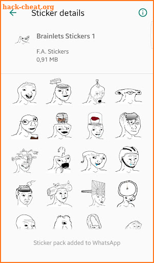 Brainlet Meme stickers WAStick screenshot