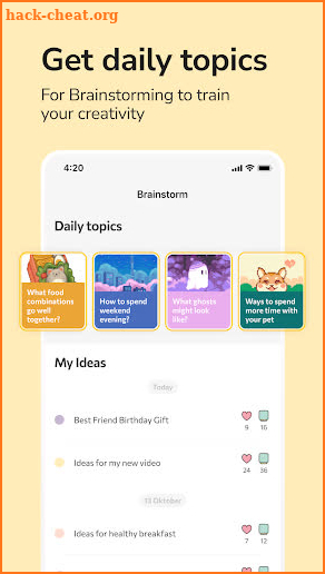 Brainstorm: Creativity Trainer screenshot