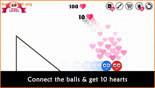 Brainy Love Balls : Dots Drawing Brain Puzzle screenshot