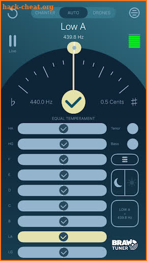 Braw Bagpipe Tuner screenshot