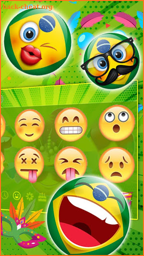 Brazil Carnival Emoji Keyboard Theme😉 screenshot