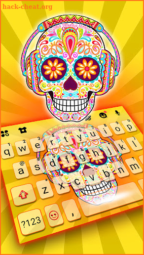 Brazil Music Skull Keyboard Background screenshot
