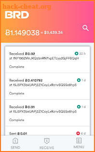 BRD - bitcoin wallet screenshot