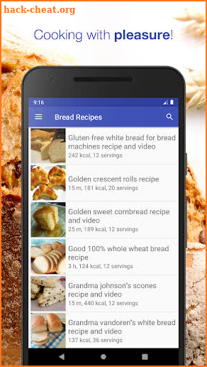 Bread recipes free offline app screenshot