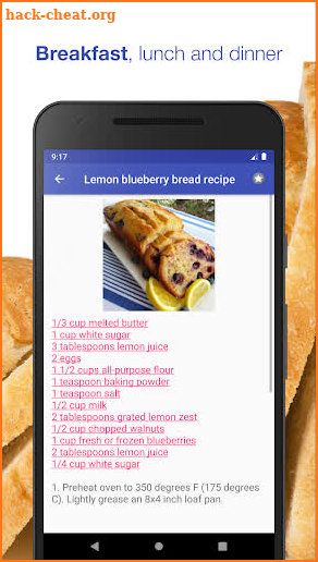 Bread recipes free offline app screenshot