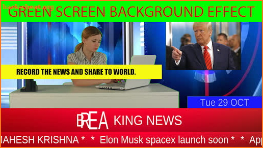 Breaking News Video Maker : Green Screen TV Studio screenshot