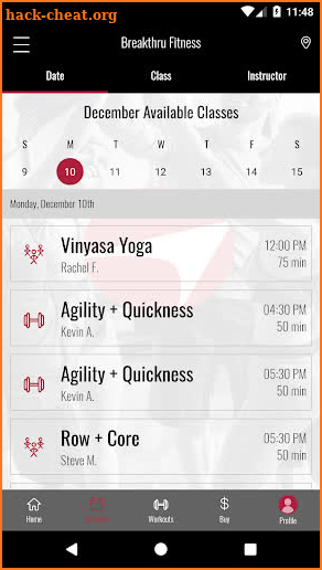 Breakthru Fitness App screenshot