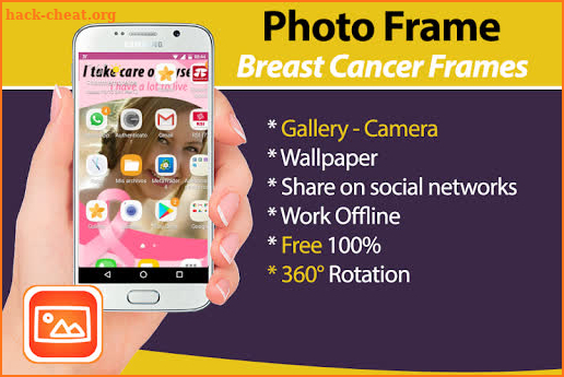 Breast Cancer Picture Frames Wallpaper screenshot