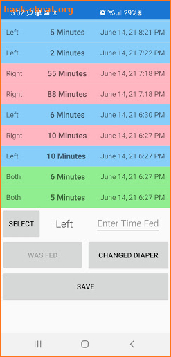 Breastfeeding Tracker screenshot
