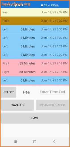 Breastfeeding Tracker screenshot